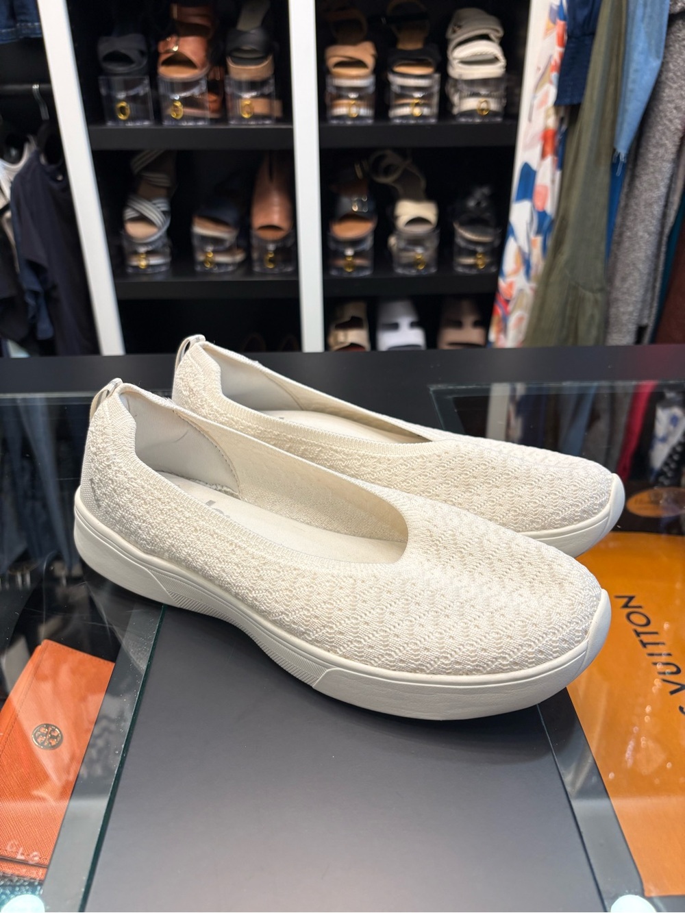 Keds Women's Knit Slip-On Flats in White